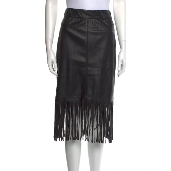 Brochu Walker Fringe Trim Accent Knee-Length Skirt - Picture 3 of 3